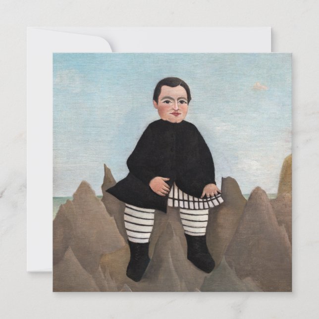 Tarjeta De Agradecimiento Henri Rousseau - Niño en las Rocas (Anverso)