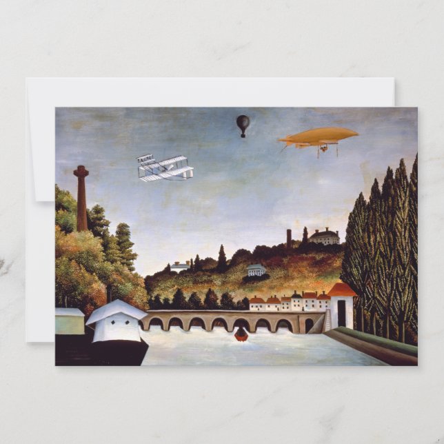 Tarjeta De Agradecimiento Henri Rousseau - Puente Sevres y colinas de Clamar (Anverso)