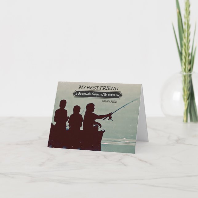 Tarjeta De Agradecimiento Henry Ford Inspirational Cita "Mejor amigo" (Anverso)