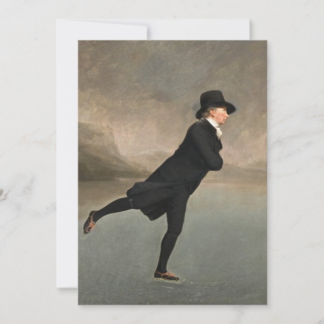 Tarjeta De Agradecimiento Henry Raeburn - El ministro patinador (Anverso)