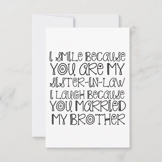 TARJETA DE AGRADECIMIENTO HERMANA SONRISA (Anverso)