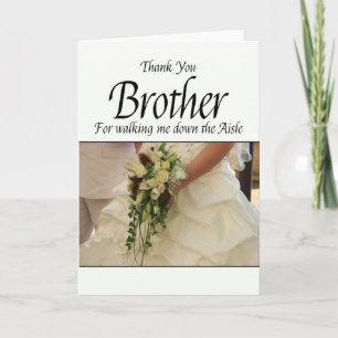 Tarjeta De Agradecimiento Hermano Gracias por Caminar por Aisle