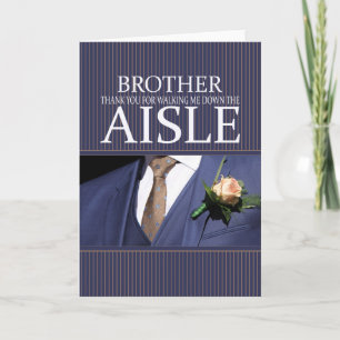 Tarjeta De Agradecimiento Hermano Gracias por Caminar por Aisle