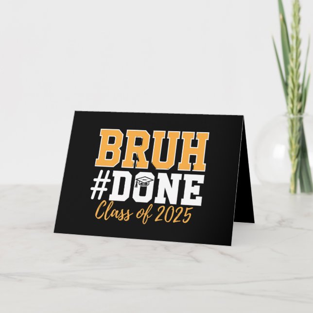 Tarjeta De Agradecimiento Hermano Terminó Clase De 2025 Graduación Graduado (Anverso)