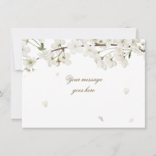 Tarjeta De Agradecimiento Hermosa Flor Blanca Agrega Tu Mensaje