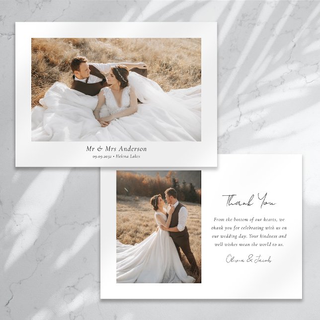 Tarjeta De Agradecimiento Hermosa foto de Boda de guiones (Subido por el creador)