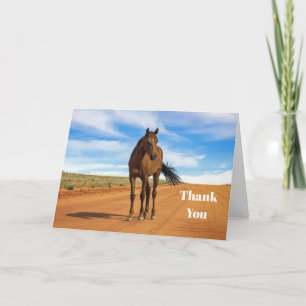 Tarjeta De Agradecimiento Hermosa foto de Brown Horse Road