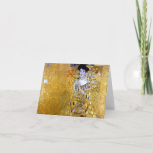 Tarjeta De Agradecimiento Hermosa mujer en oro Gustav Klimt