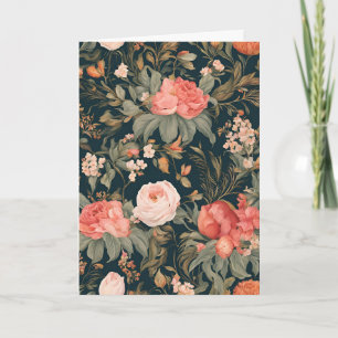 Tarjeta De Agradecimiento Hermosas flores de rosa floral