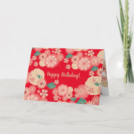 Tarjeta De Agradecimiento Hermosas Flores Ornamentales Rosas del Jardín