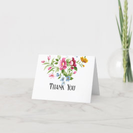 Tarjeta De Agradecimiento Hermoso Boda de flores de primavera