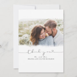 Tarjeta De Agradecimiento Hermoso Boda lindo gracias foto