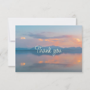 Tarjeta De Agradecimiento Hermoso cielo agua paisaje Lago tranquilo Gracias