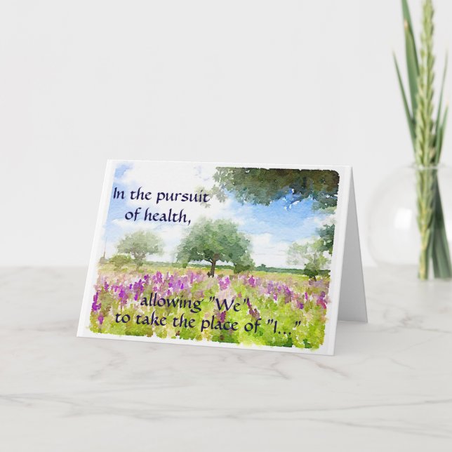Tarjeta De Agradecimiento Hermoso cliente de acupuntura de masaje acuarela (Anverso)
