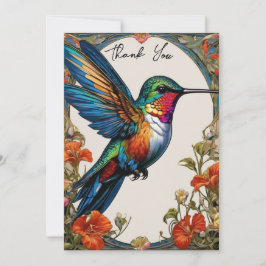 Tarjeta De Agradecimiento Hermoso colibrí