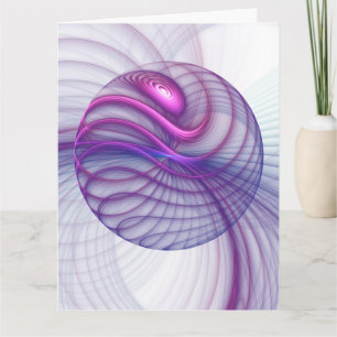 Tarjeta De Agradecimiento Hermoso columpio arte fractal abstracto moderno ro