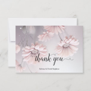 Tarjeta De Agradecimiento Hermoso Daisy Rosa de Rubor Gracias