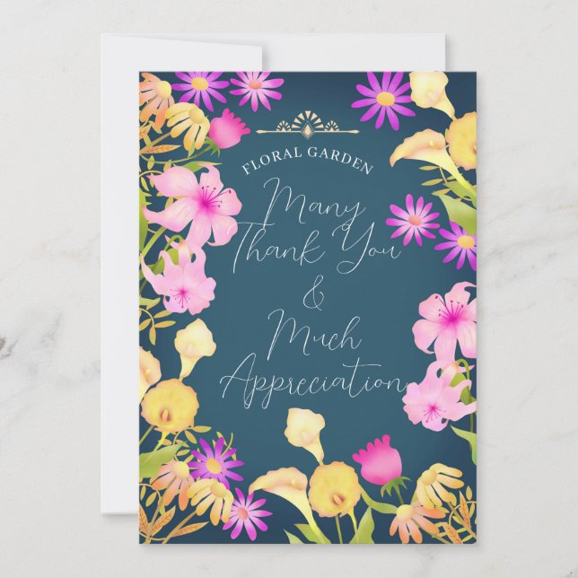 Tarjeta De Agradecimiento Hermoso Día Azul (Anverso)