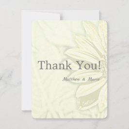 Tarjeta De Agradecimiento Hermoso diseño floral de girasol