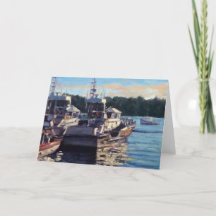 Tarjeta De Agradecimiento Hermoso escena del puerto de Bass Harbor Maine con