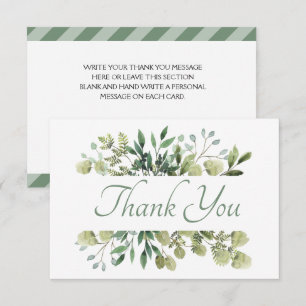 Tarjeta De Agradecimiento Hermoso Follaje Verde
