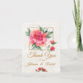 Tarjeta De Agradecimiento Hermoso jardín de rosas presupuesto boda