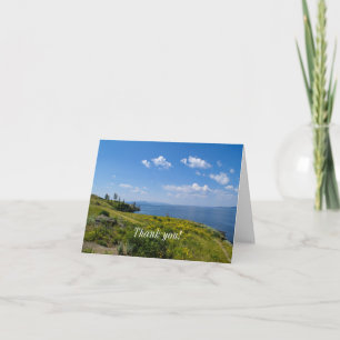 Tarjeta De Agradecimiento Hermoso lago Yellowstone Gracias