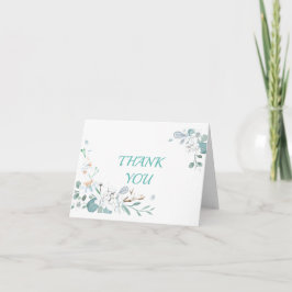 Tarjeta De Agradecimiento Hermoso Marco de Flor Gracias