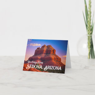 Tarjeta De Agradecimiento Hermoso paisaje de Sedona Arizona Rojo Rocas Rojas
