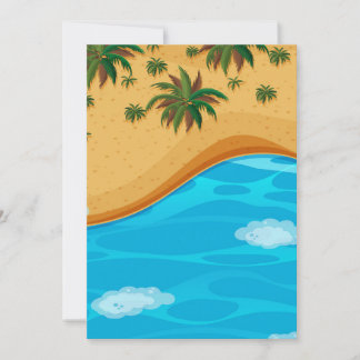 Tarjeta De Agradecimiento Hermoso paisaje playero