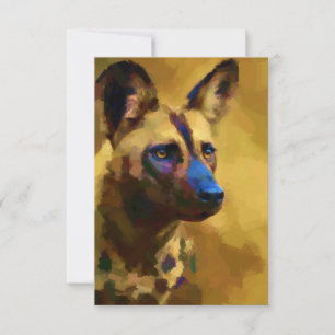 Tarjeta De Agradecimiento Hermoso perro salvaje africano