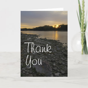 Tarjeta De Agradecimiento Hermoso río Sunrise