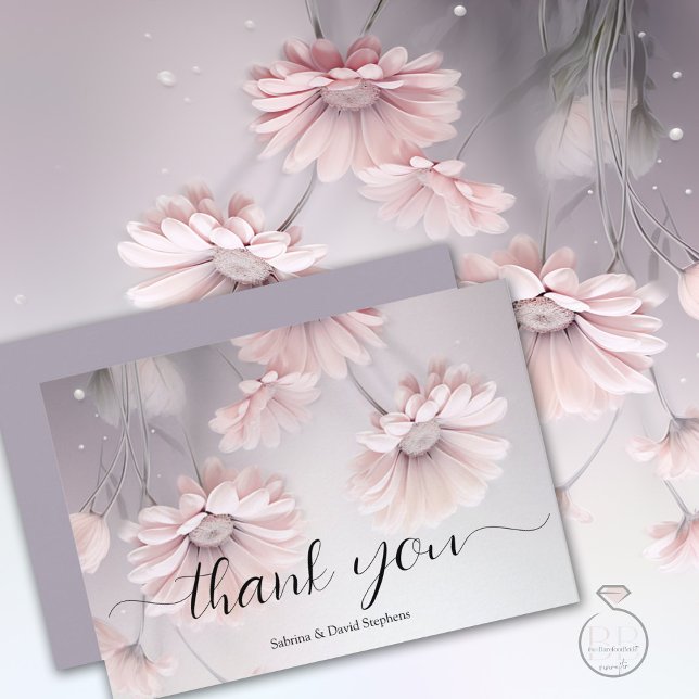 Tarjeta De Agradecimiento Hermoso Rubor 2 Pink Daisy Gracias (Subido por el creador)