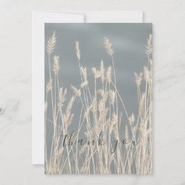 Tarjeta De Agradecimiento Hermoso Sunbleached Grass Blue Sky Gracias