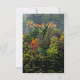 Tarjeta De Agradecimiento Hermosos árboles del bosque