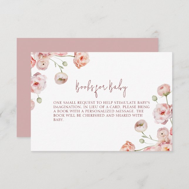 Tarjeta De Agradecimiento Hermosos libros Pastel para bebé (Anverso / Reverso)