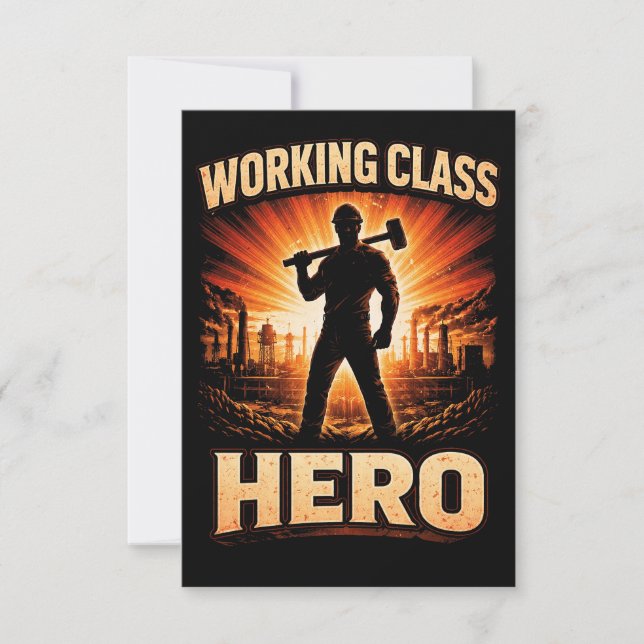 Tarjeta De Agradecimiento Héroe de la Clase Trabajadora (Anverso)