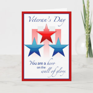 Tarjeta De Agradecimiento Héroe del Día de Vetarn