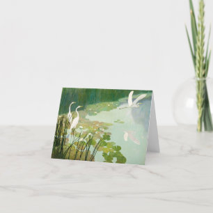 Tarjeta De Agradecimiento Herones en verano por Newell Convers Wyeth