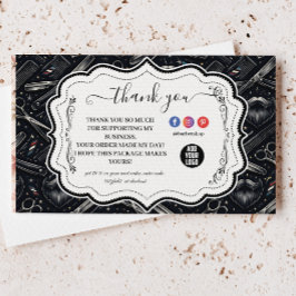Tarjeta De Agradecimiento Herramientas de Estilo de Barbería Vintage