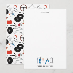 Tarjeta De Agradecimiento Herramientas mecánicas para automóviles