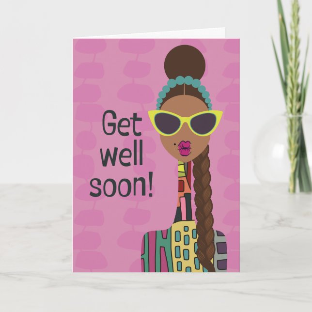 Tarjeta De Agradecimiento Hey Gurl Hey - Ponte bien pronto (Anverso)