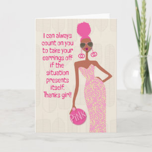Tarjeta De Agradecimiento Hey Gurl Hey - Siempre puedo contar con ti...