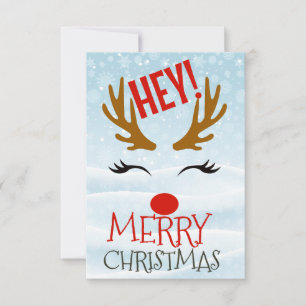 Tarjeta De Agradecimiento Hey! Merry Christmas 