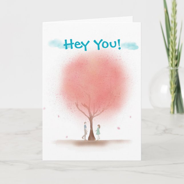 TARJETA DE AGRADECIMIENTO HEY YOU ANIVERSARY CARTA (Anverso)