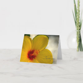 Tarjeta De Agradecimiento Hibiscus amarillo