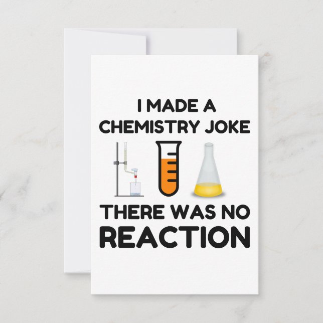 Tarjeta De Agradecimiento Hice Un Chiste De Química (Anverso)