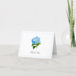 Tarjeta De Agradecimiento Hidrangea azul Bloom Tradicional
