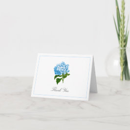 Tarjeta De Agradecimiento Hidrangea azul Bloom Tradicional