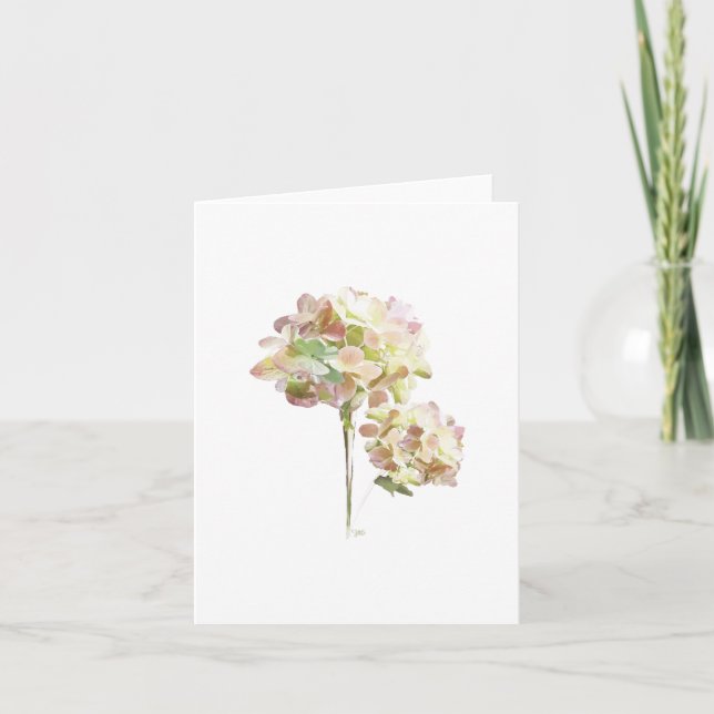Tarjeta De Agradecimiento Hidrangea Flower (Anverso)